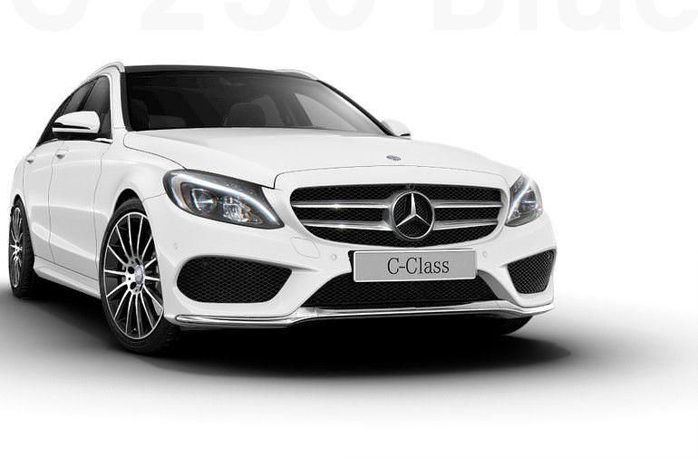 Weiß Gebraucht 2015 Mercedes C250 AMG line Limousine | 14.799 € (Guter Preis) - Bild 1/1