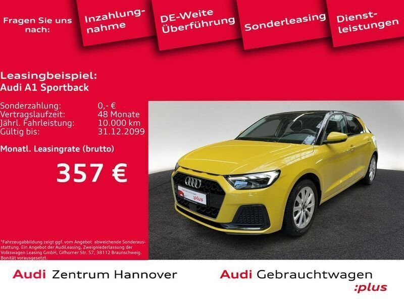 R1 pythongelb metallic (metallic) Gebraucht 2021 Audi A1 Sportback Sport Kleinwagen | 19.990 € (Fairer Preis) - Bild 1/4