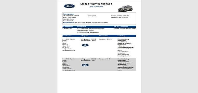 Gebraucht Ford S-MAX Titanium 150 PS (110 kW) 2022 Magneticgrau (metallic) Van / Kleinbus