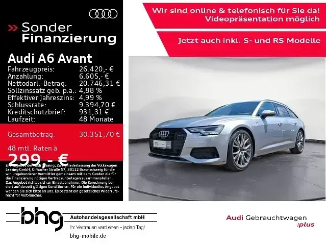 Gebraucht Audi A6 Sport 204 PS (150 kW) 2023 Silber Kombi