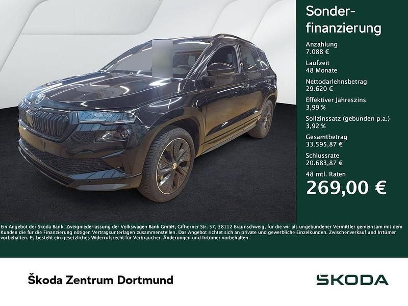 Schwarz Gebraucht 2025 Skoda Karoq SportLine SUV | 36.708 € (Guter Preis) - Bild 1/4