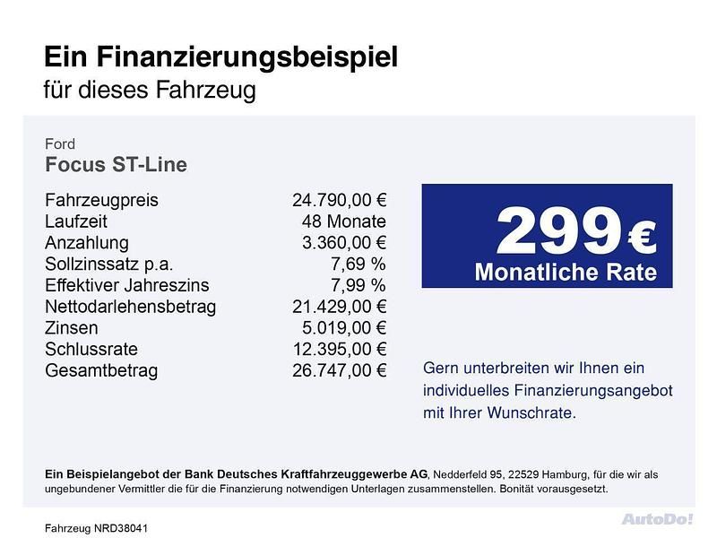 Gebraucht Ford Focus ST-Line 125 PS (91 kW) 2025 Schwarz Limousine