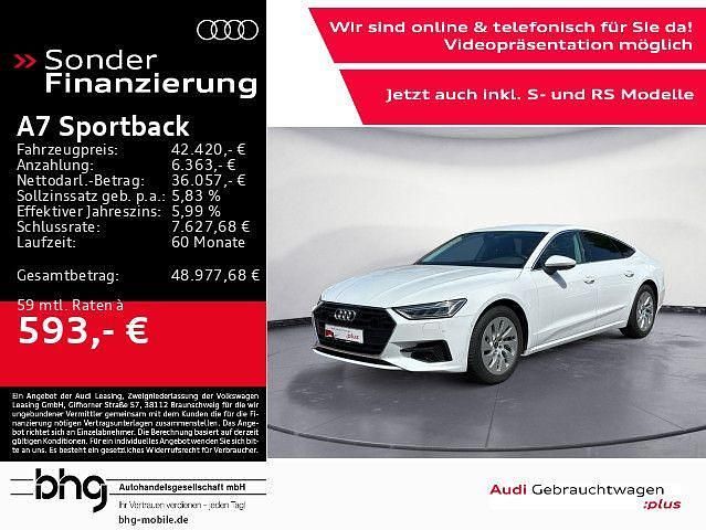 Weiß Gebraucht 2021 Audi A7 Sportback Sport Kleinwagen | 42.420 € (Guter Preis) - Bild 1/4
