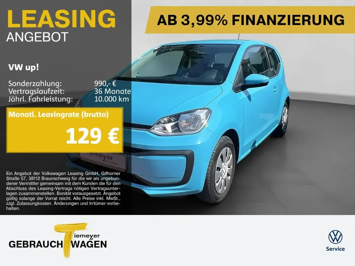 Gebraucht VW up! Move 65 PS (47 kW) 2022 Kleinwagen