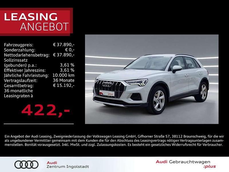 Weiß metallic Gebraucht 2024 Audi Q3 Advanced SUV | 37.890 € (Fairer Preis) - Bild 1/3