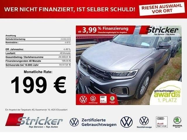 Pyritsilber metallic (metallic) Gebraucht 2024 VW T-Roc Life SUV | 24.940 € (Superpreis) - Bild 1/3