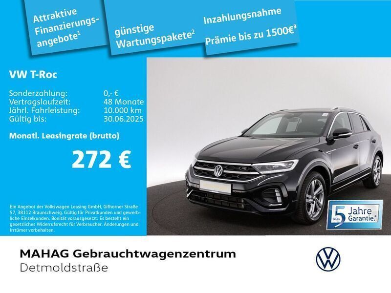 Schwarz Gebraucht 2024 VW T-Roc R-line SUV | 31.980 € (Etwas zu teuer) - Bild 1/1