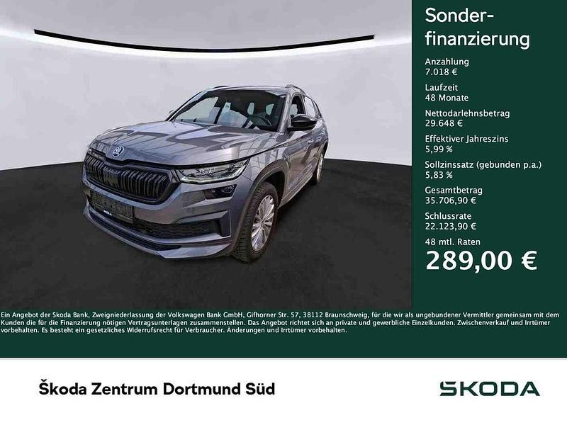 Grau Gebraucht 2022 Skoda Kodiaq SportLine SUV | 36.666 € (Fairer Preis) - Bild 1/4