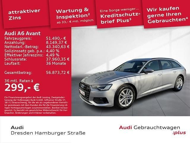 Florettsilber metallic Gebraucht 2024 Audi A6 Advanced Plus Kombi | 51.490 € (Guter Preis) - Bild 1/3