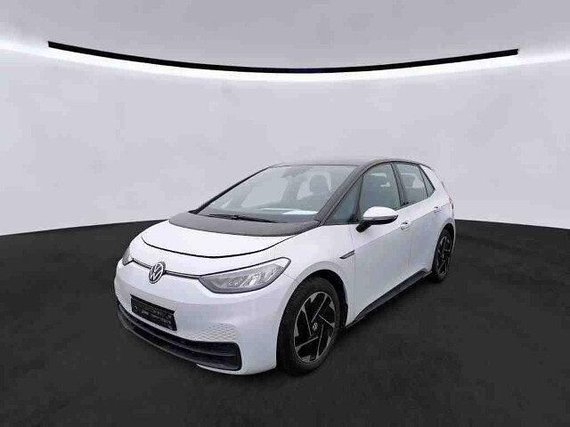Gletscherweiß metallic / schwarz (metallic) Gebraucht 2021 VW ID.3 Pro Kleinwagen | 17.930 € (Fairer Preis) - Bild 1/4