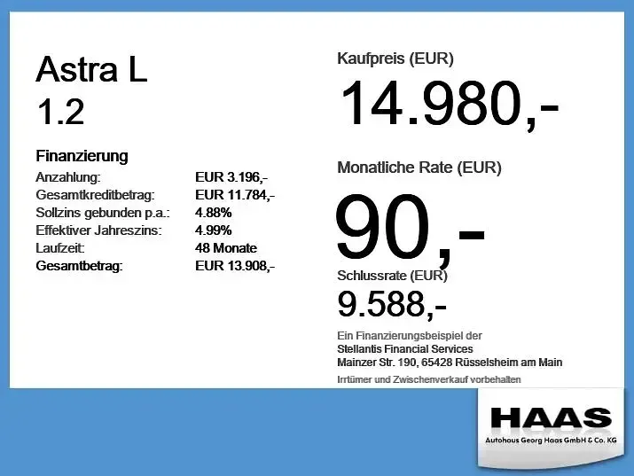 Używany Opel Astra Edition 110 KM (80 kW) 2023 Żółty Sedan/Limuzyna