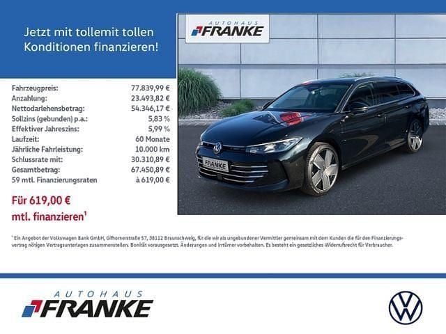 Grenadillschwarz metallic Neu 2026 VW Passat Elegance Kombi | 77.839 € - Bild 1/4