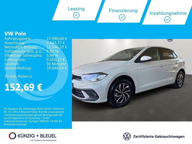 Pure white Gebraucht 2023 VW Polo Life Kleinwagen | 17.990 € (Guter Preis) - Bild 1/4