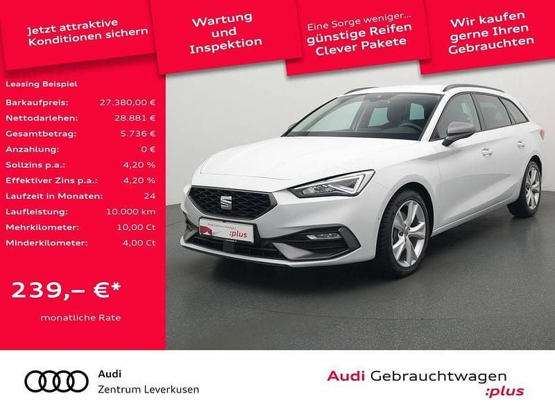Weiß Gebraucht 2024 Seat Leon ST FR Kombi | 27.380 € (Fairer Preis) - Bild 1/4