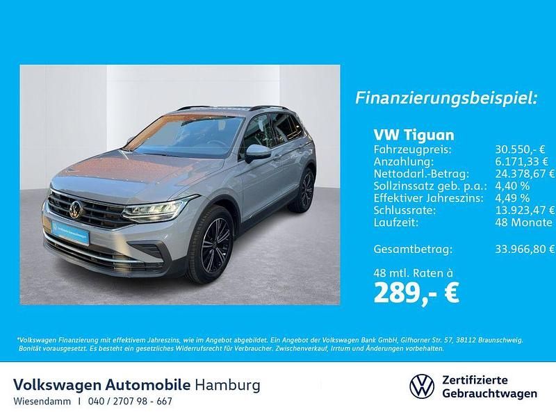 Mondsteingrau Gebraucht 2022 VW Tiguan Life SUV | 29.890 € (Etwas zu teuer) - Bild 1/4
