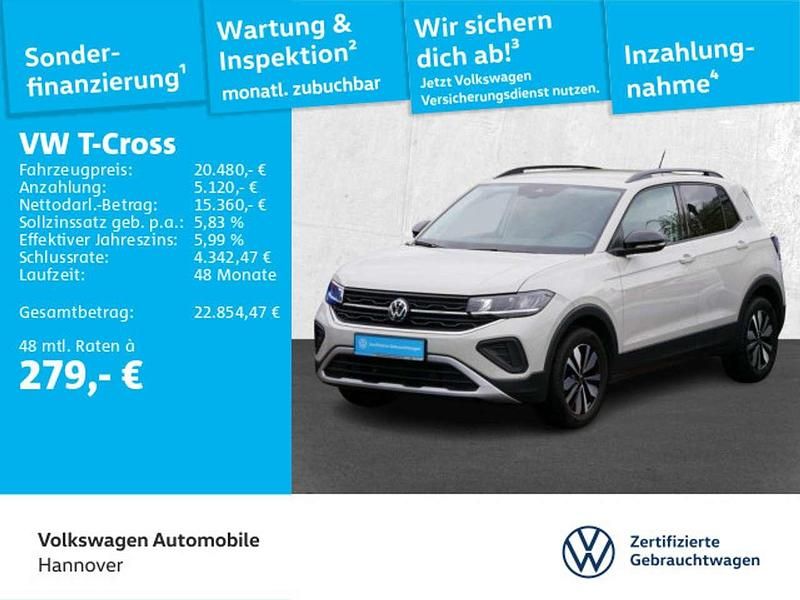 Grau Gebraucht 2024 VW T-Cross Goal SUV | 20.480 € (Superpreis) - Bild 1/3