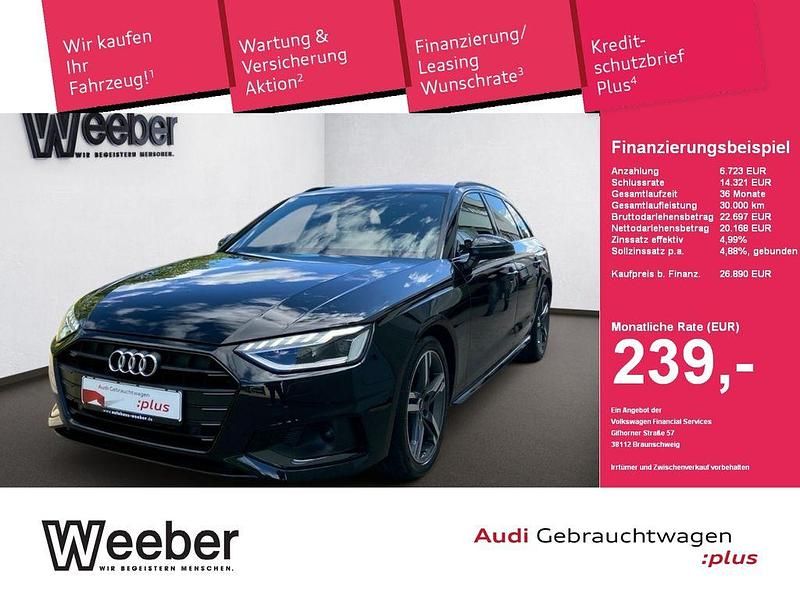 Mythosschwarz (metallic) Gebraucht 2022 Audi A4 Ambiente Kombi | 26.890 € (Guter Preis) - Bild 1/4