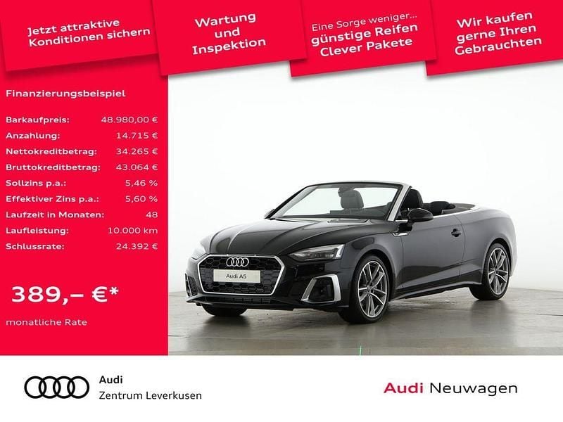 Schwarz Gebraucht 2024 Audi A5 Cabriolet S-Line Cabrio | 48.980 € (Fairer Preis) - Bild 1/4