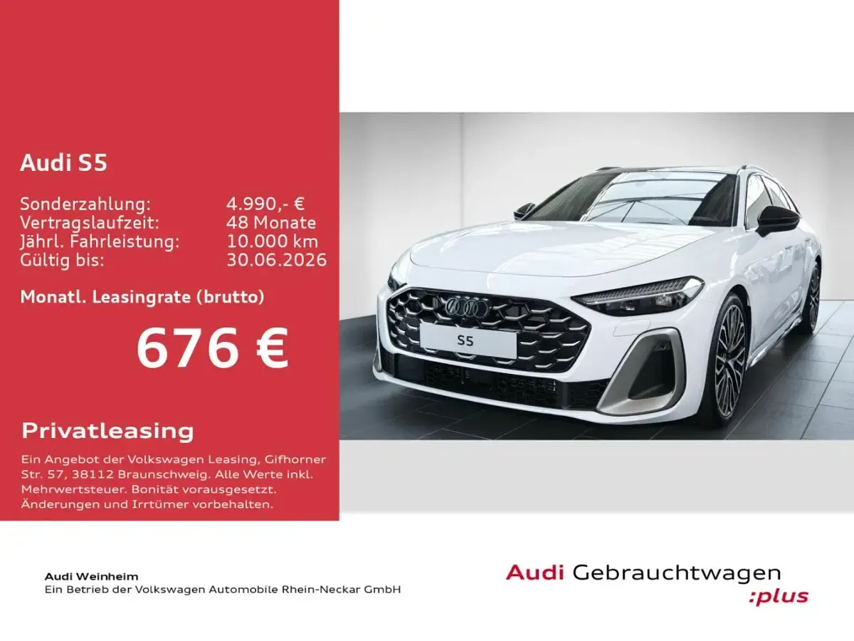 Brugt Audi S5 Edition .1 367 HK (269 kW) 2025 Hvid Stationcar