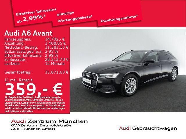 Brillantschwarz Gebraucht 2022 Audi A6 Premium Kombi | 34.792 € (Fairer Preis) - Bild 1/2