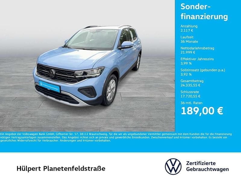 Clear blue metallic Gebraucht 2024 VW T-Cross Life SUV | 24.286 € (Fairer Preis) - Bild 1/4