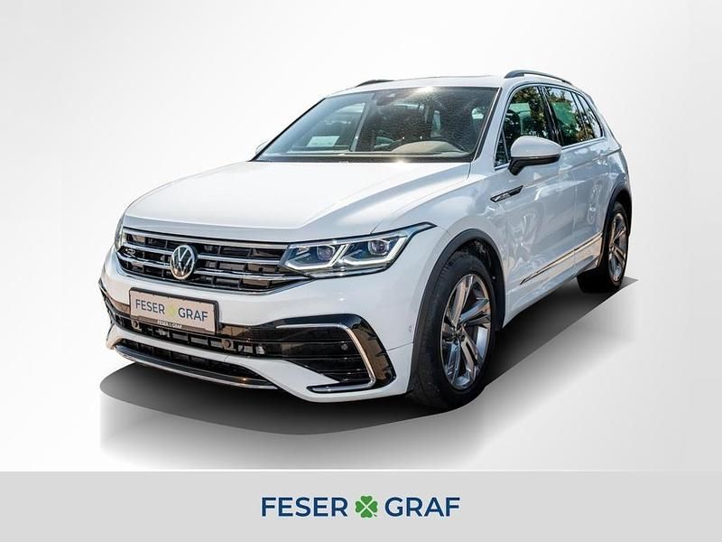 Pure white Gebraucht 2021 VW Tiguan R-line SUV | 30.990 € (Guter Preis) - Bild 1/4