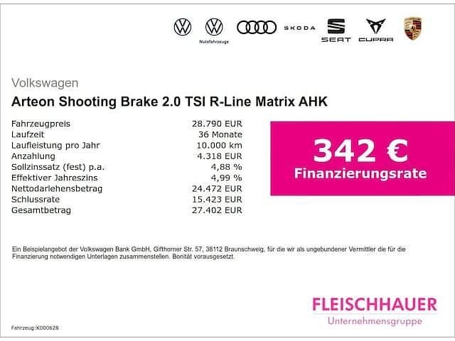 Gebraucht VW Arteon R-line 190 PS (139 kW) 2022 Silber Limousine