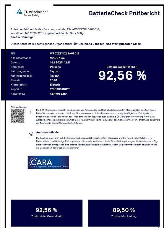 Gebraucht Porsche Taycan Turbo 500 kW (680 PS) 2020 Grau Limousine