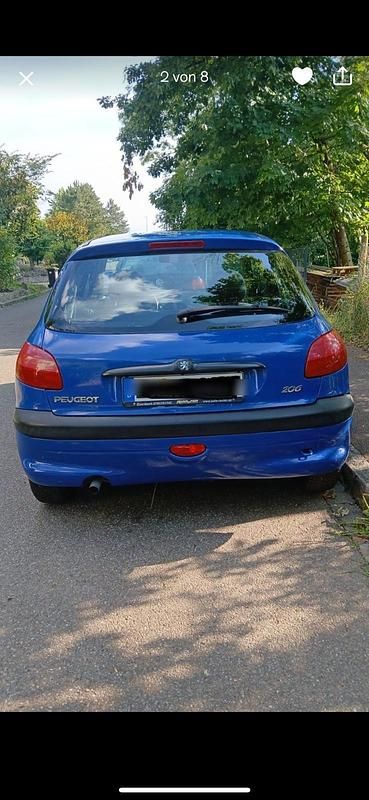 Gebraucht Peugeot 206 60 PS (44 kW) 2000 Blau Kleinwagen
