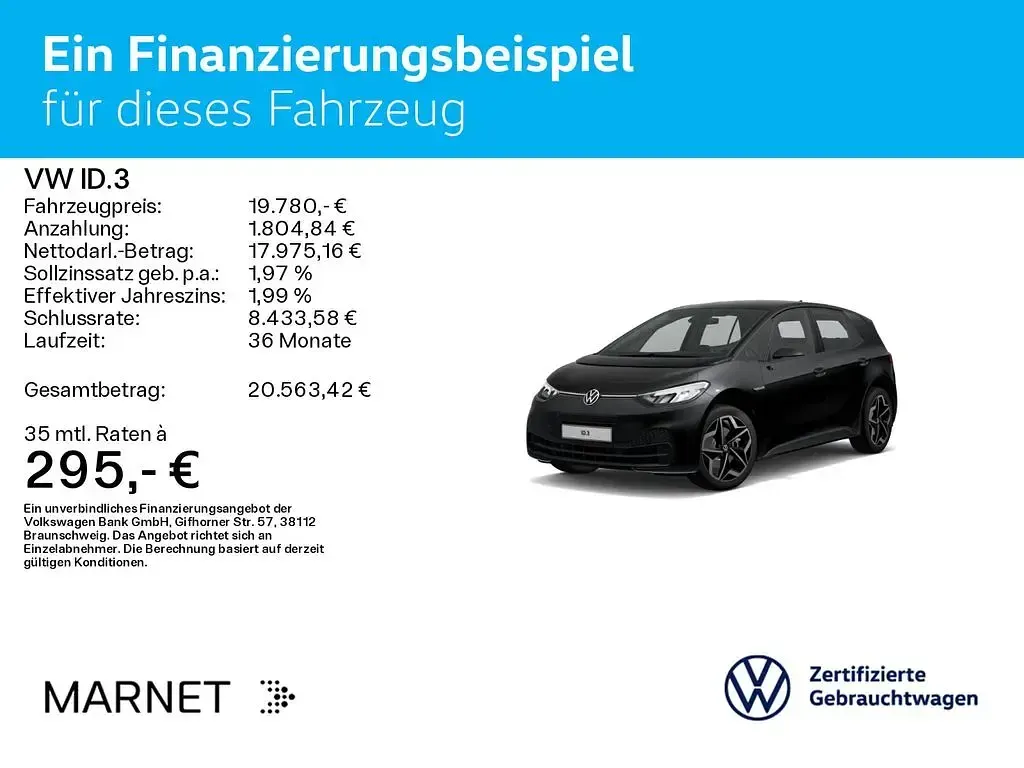Używany VW ID.3 Pro 150 kW (204 KM) 2022 Szary Hatchback