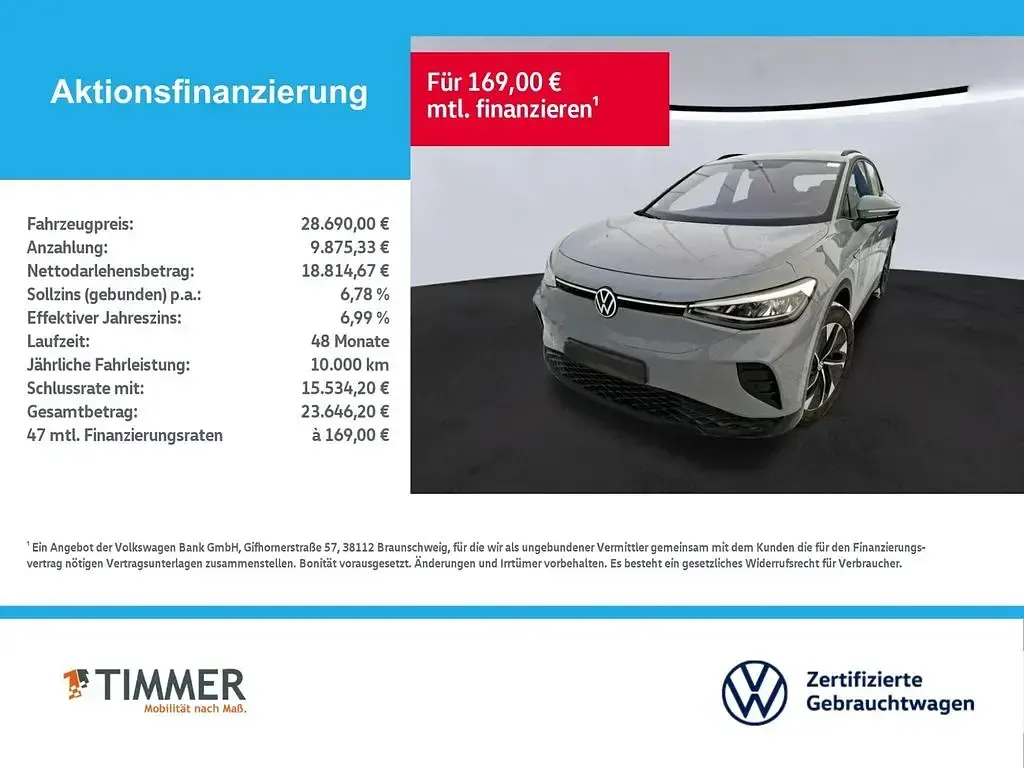 Gebraucht VW ID.4 Pro 127 kW (174 PS) 2022 Mondsteingrau SUV