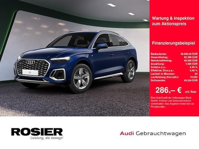 Blau / navarrablau Gebraucht 2024 Audi Q5 Sportback S-Line SUV | 49.990 € (Fairer Preis) - Bild 1/4