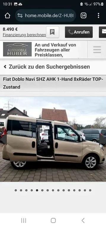 Gebraucht Fiat Doblò Lounge 120 PS (88 kW) 2016 Beige Van / Kleinbus