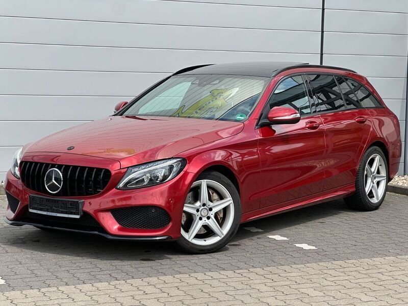 Rot Gebraucht 2015 Mercedes C250 AMG line Limousine | 14.890 € (Superpreis) - Bild 1/4