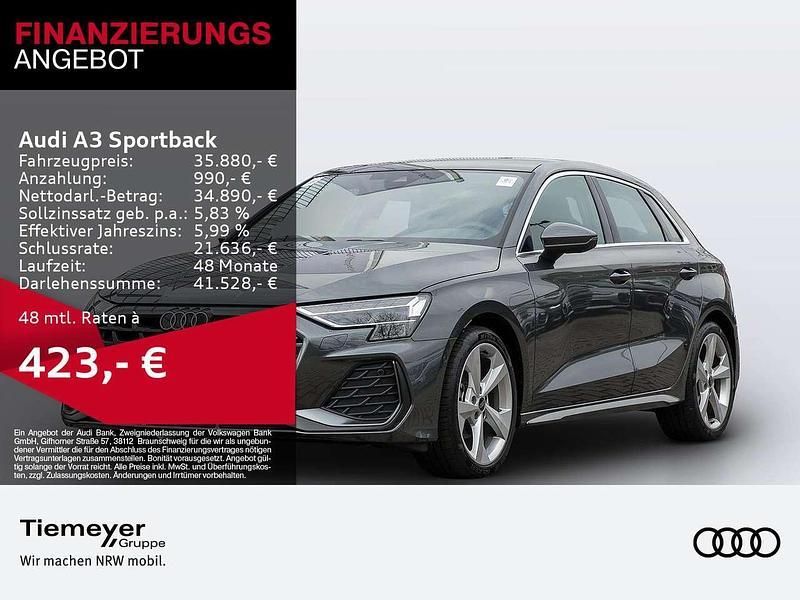 Daytonagrau perleffekt Gebraucht 2024 Audi A3 S-Line Limousine | 35.880 € (Fairer Preis) - Bild 1/4