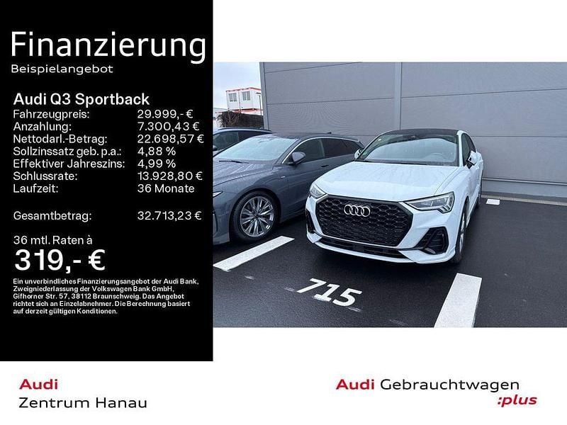 Weiß Gebraucht 2021 Audi Q3 Sportback S-Line SUV | 29.999 € (Fairer Preis) - Bild 1/4