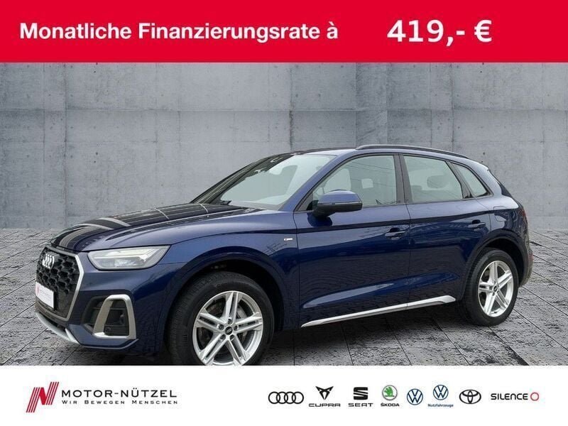 Navarrablau metallic Gebraucht 2021 Audi Q5 S-Line SUV | 32.350 € (Superpreis) - Bild 1/4