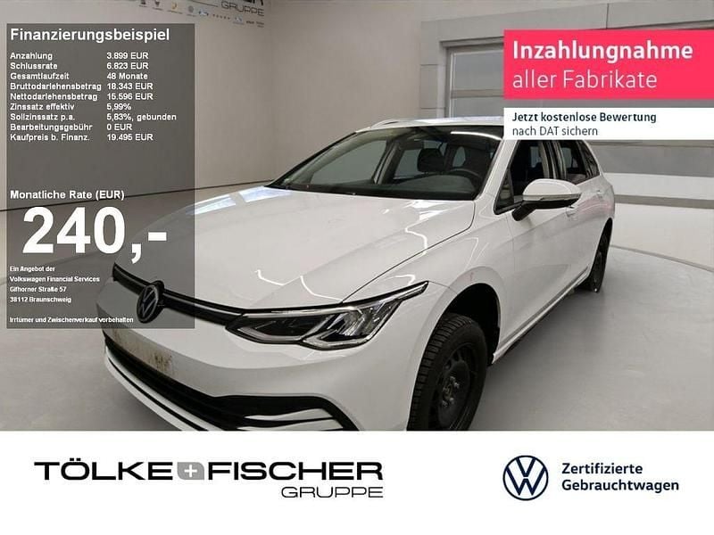 Pure white uni Gebraucht 2021 VW Golf VIII Life Kombi | 19.495 € (Fairer Preis) - Bild 1/2