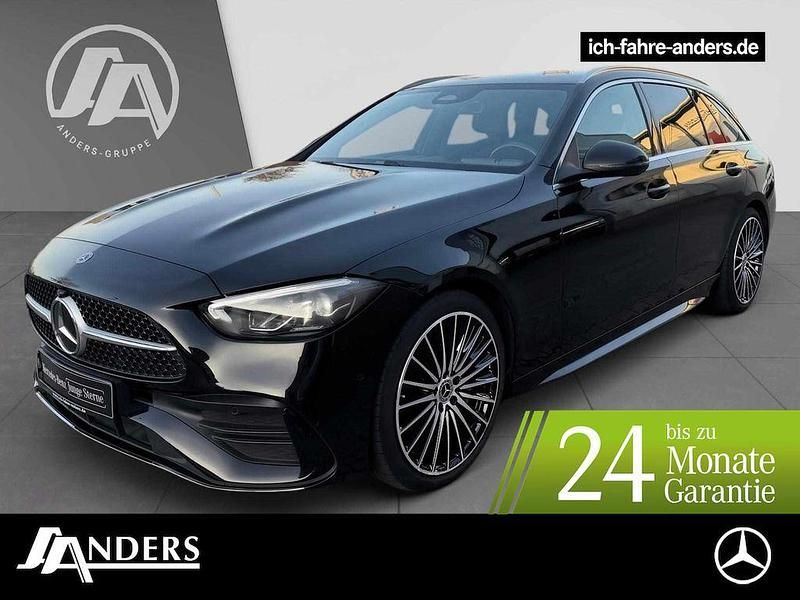Obsidianschwarz Gebraucht 2024 Mercedes C220 AMG Kombi | 38.950 € (Fairer Preis) - Bild 1/3