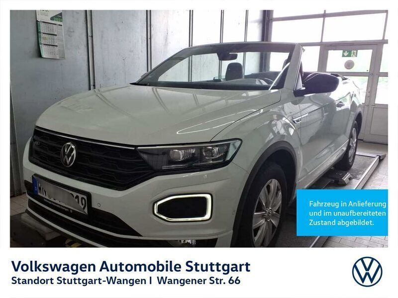 Pure white/schwarz Gebraucht 2022 VW T-Roc Cabriolet R-line Cabrio | 29.930 € (Etwas zu teuer) - Bild 1/4