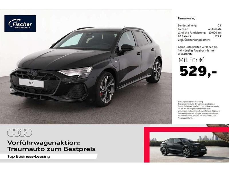 Mythosschwarz metallic Gebraucht 2025 Audi A3 Sportback e-tron S-Line Limousine | 48.980 € (Superpreis) - Bild 1/4