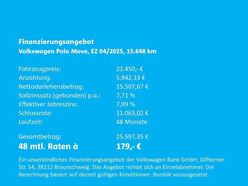 Gebraucht VW Polo Move 95 PS (69 kW) 2024 Deepblackperleffekt Limousine