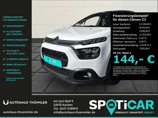 Gebraucht Citroën C3 PureTech 83 PS (61 kW) 2024 Weiß Kleinwagen