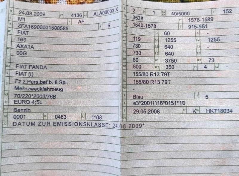 Gebraucht Fiat Panda 54 PS (39 kW) 2009 Blau Kleinwagen