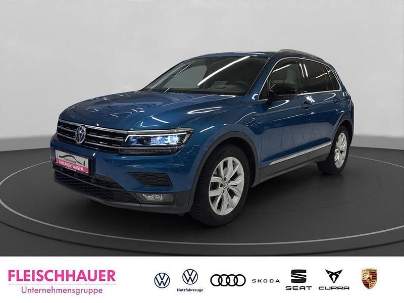 Caribbean blue metallic Gebraucht 2019 VW Tiguan IQ Drive SUV | 22.980 € (Fairer Preis) - Bild 1/4