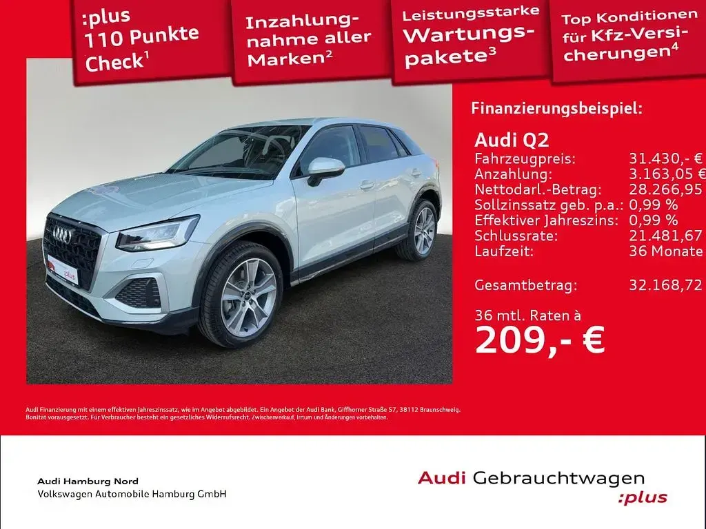 Gebraucht Audi Q2 Advanced Plus 150 PS (110 kW) 2025 Silber SUV