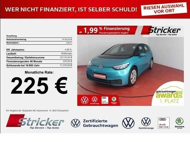 Makenatürkis metallic (metallic) Gebraucht 2021 VW ID.3 Pro Kleinwagen | 18.949 € (Fairer Preis) - Bild 1/4