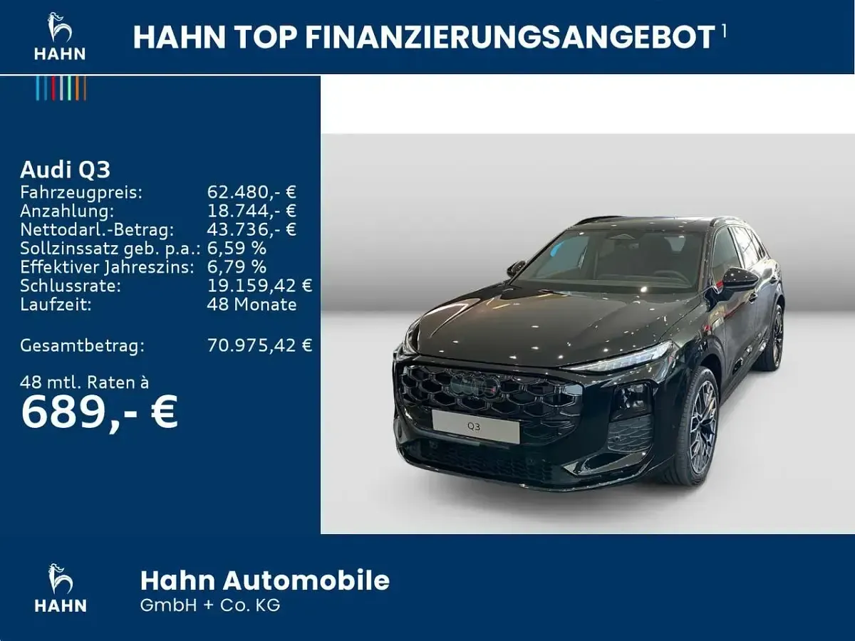 Neu Audi Q3 Ambiente 272 PS (200 kW) 2026 Schwarz SUV