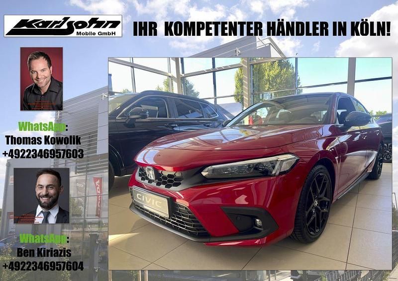 Premium crystal red metallic Neu 2025 Honda Civic Hybrid Limousine | 33.990 € (Guter Preis) - Bild 1/4