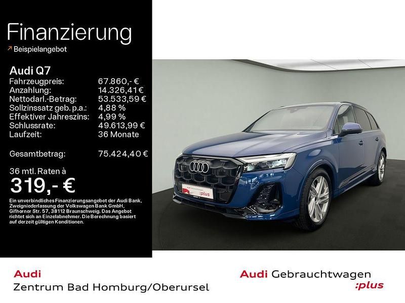 Ascariblau metallic Gebraucht 2024 Audi Q7 S-Line SUV | 67.860 € (Superpreis) - Bild 1/4